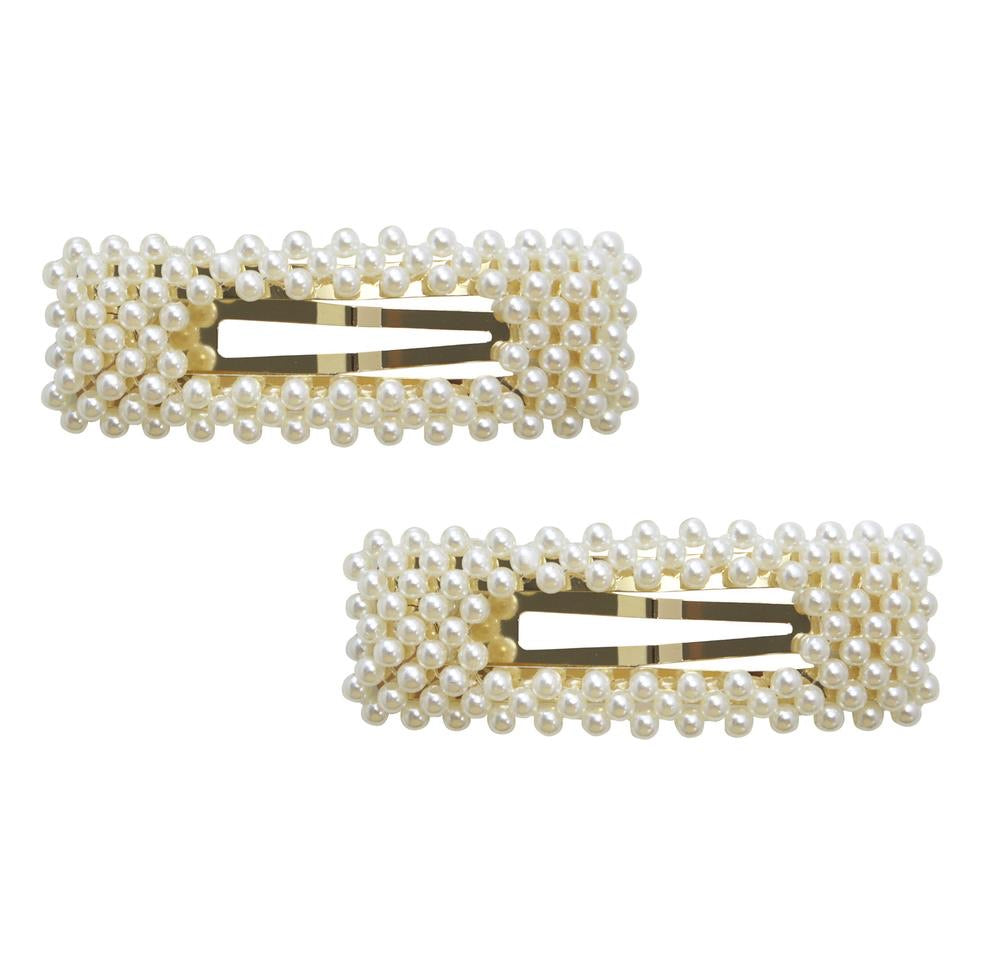 Pearl hair clips (set of 2)